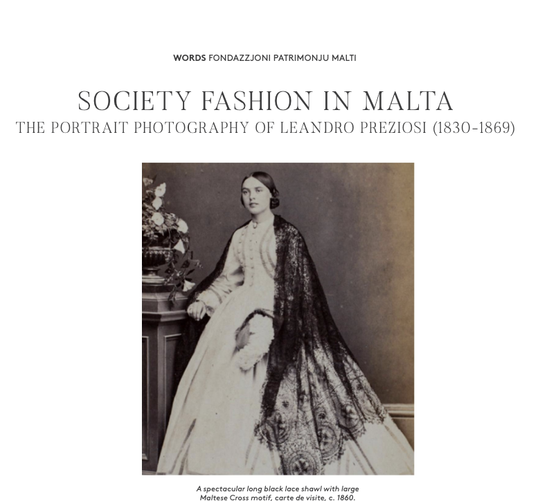 2022 - Bizzilla magazine no 118 October 2022 - Society Fashion in Malta - The Portrait Photography of Leandro Preziosi 1830-1869